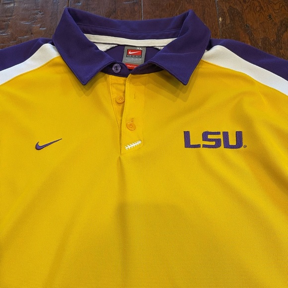 Nike Vintage LSU Louisiana State University Tigers Polo Shirt - Size XL - Picture 3 of 9